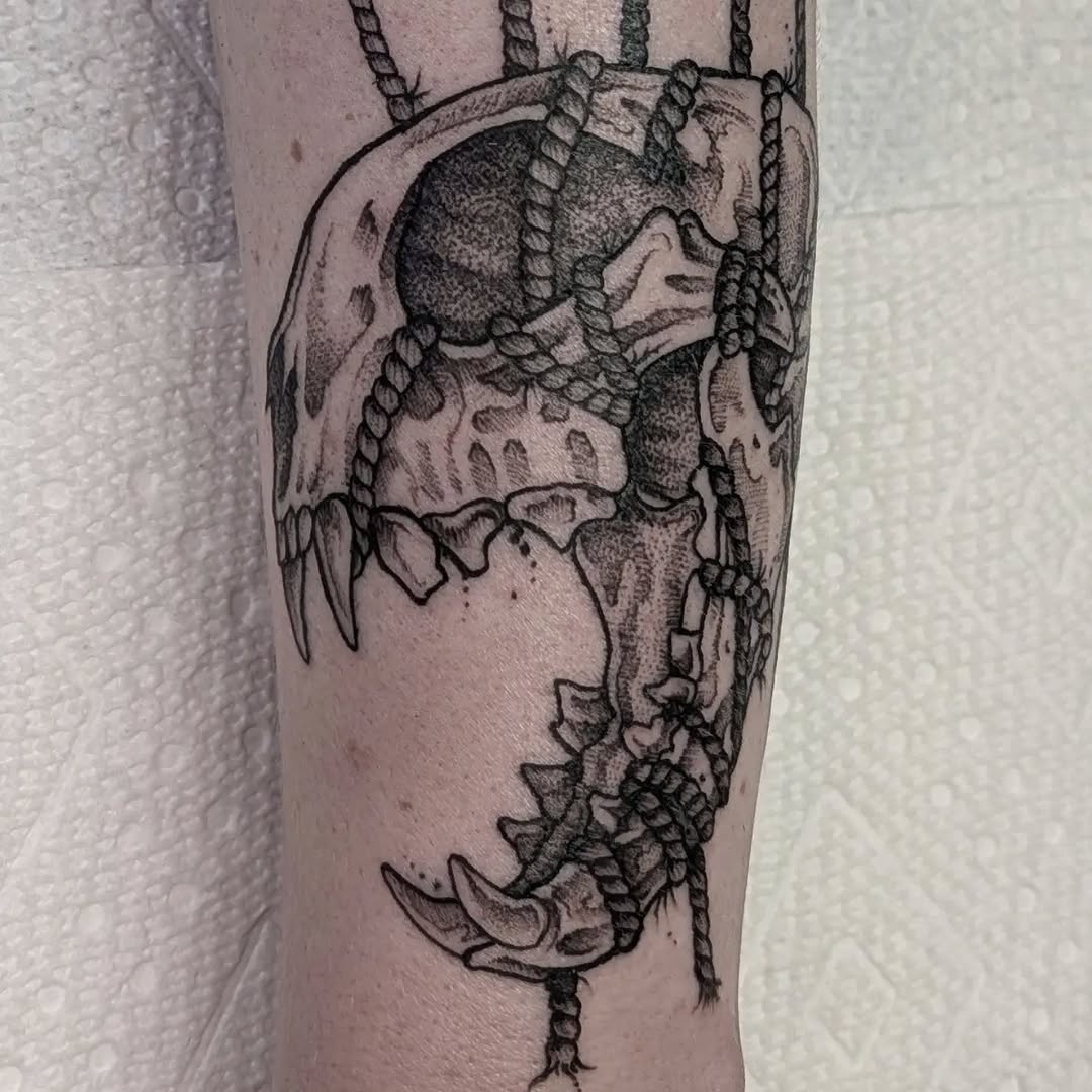 Tattoo by @ghpthree — blackwork, dotwork
