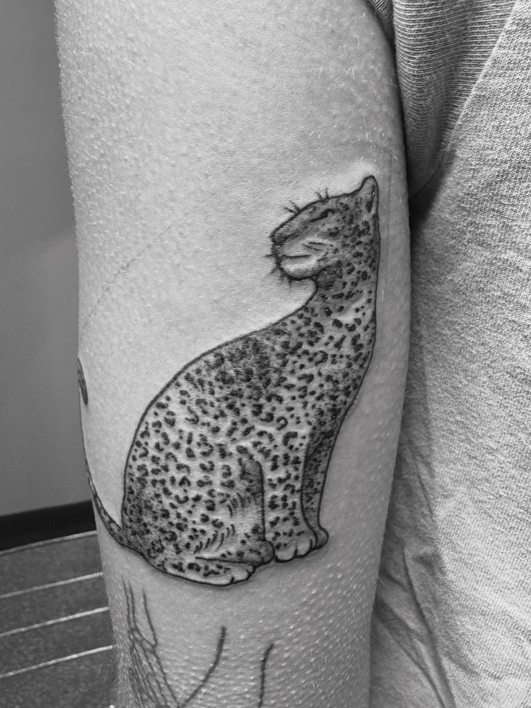Tattoo by @kindaokaytatts — black_and_grey