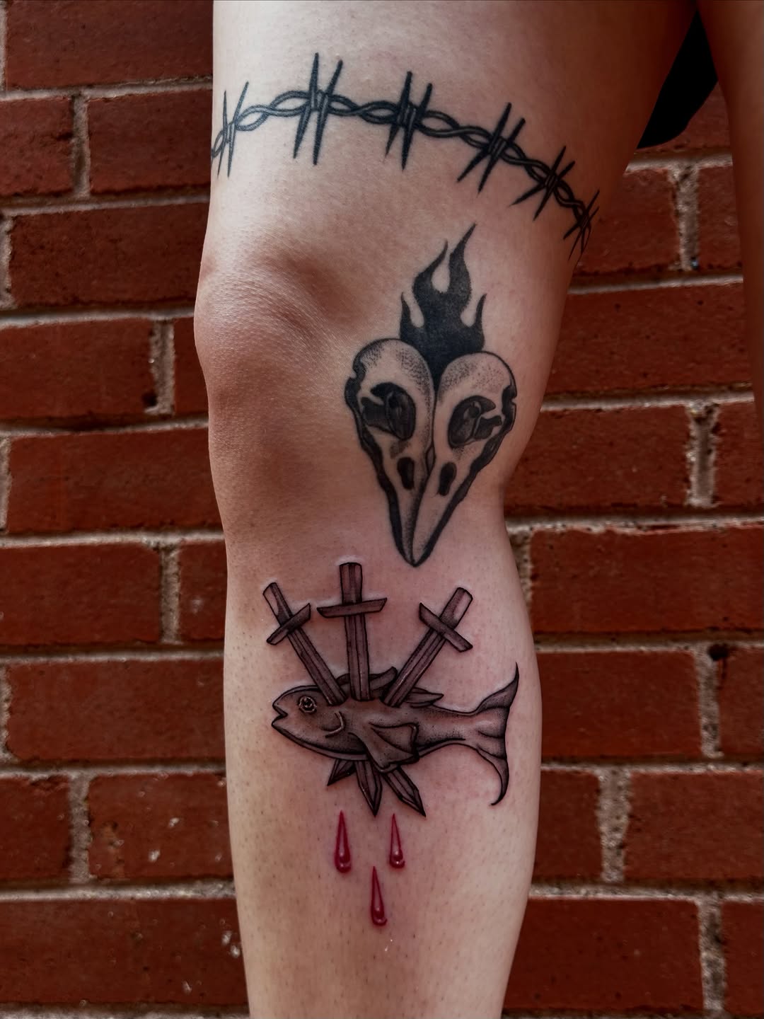 Tattoo by @chronicloving — black_and_grey