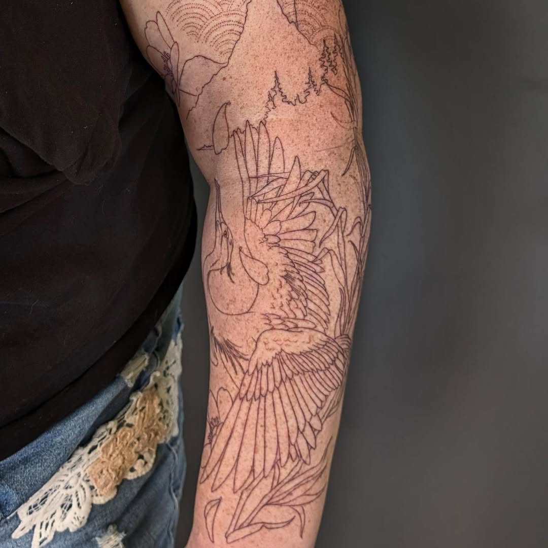 Tattoo by @spritesup โ japanese_irezumi, fine_line