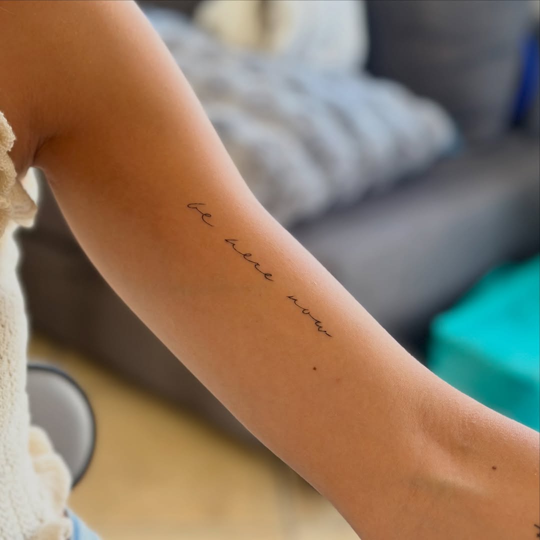 Tattoo by @takayo_sandiego — fine_line, lettering_script
