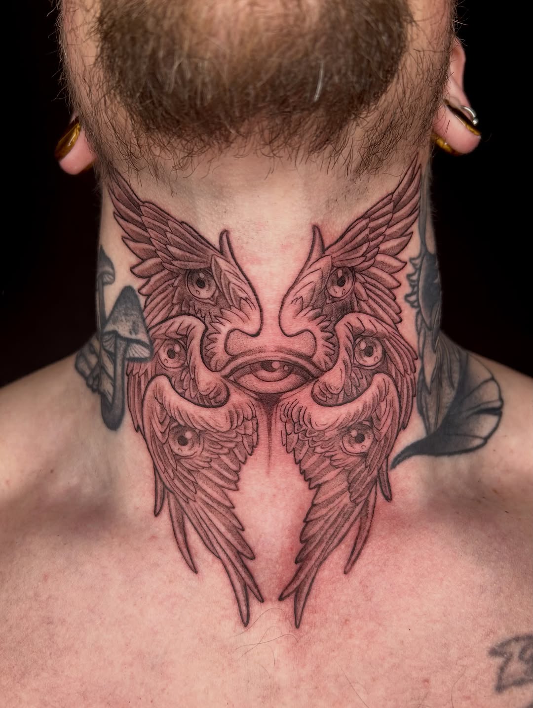 Tattoo by @frostyflakes.ink — black_and_grey, dark_realism