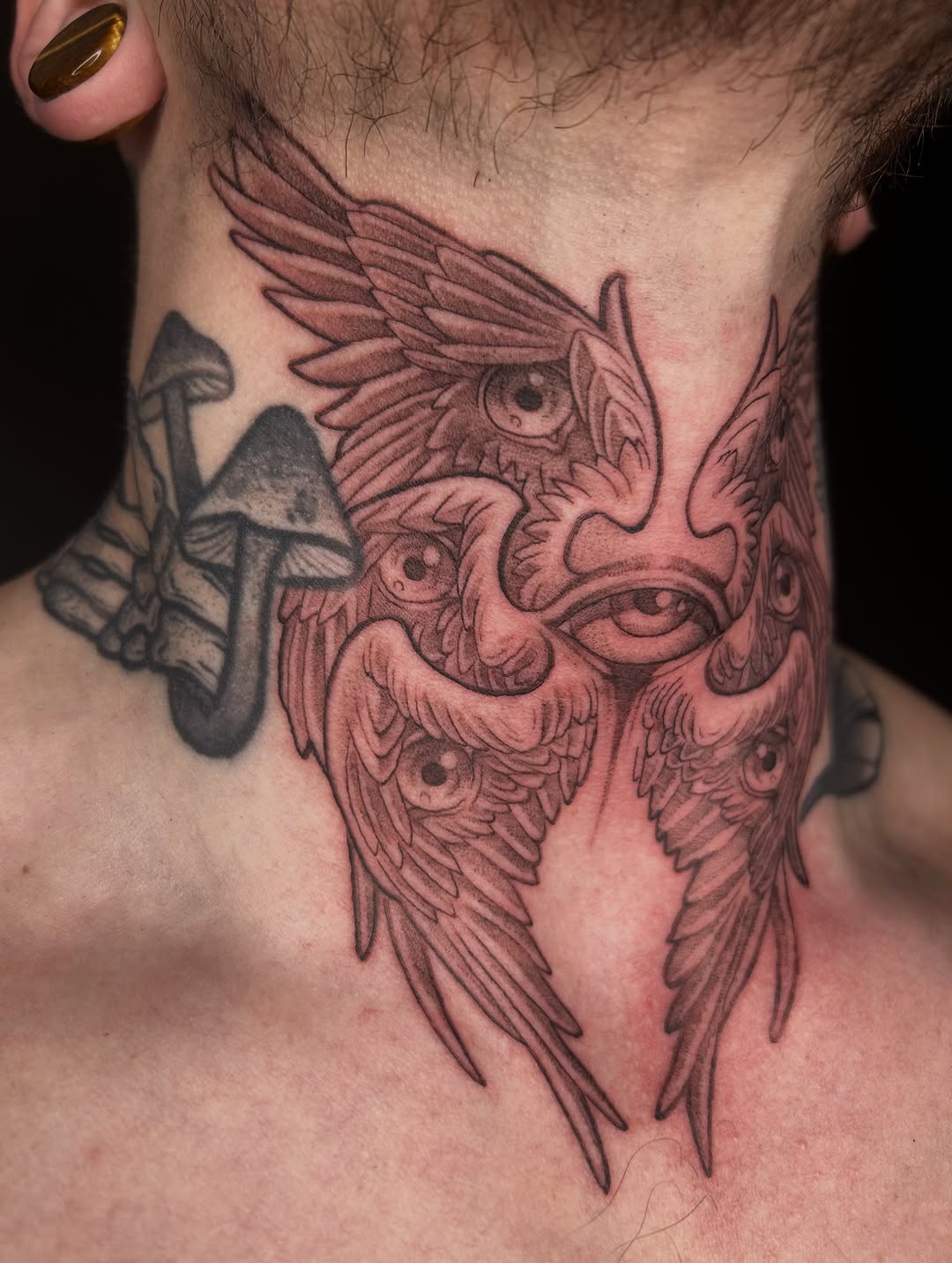Tattoo by @frostyflakes.ink — black_and_grey, dark_realism
