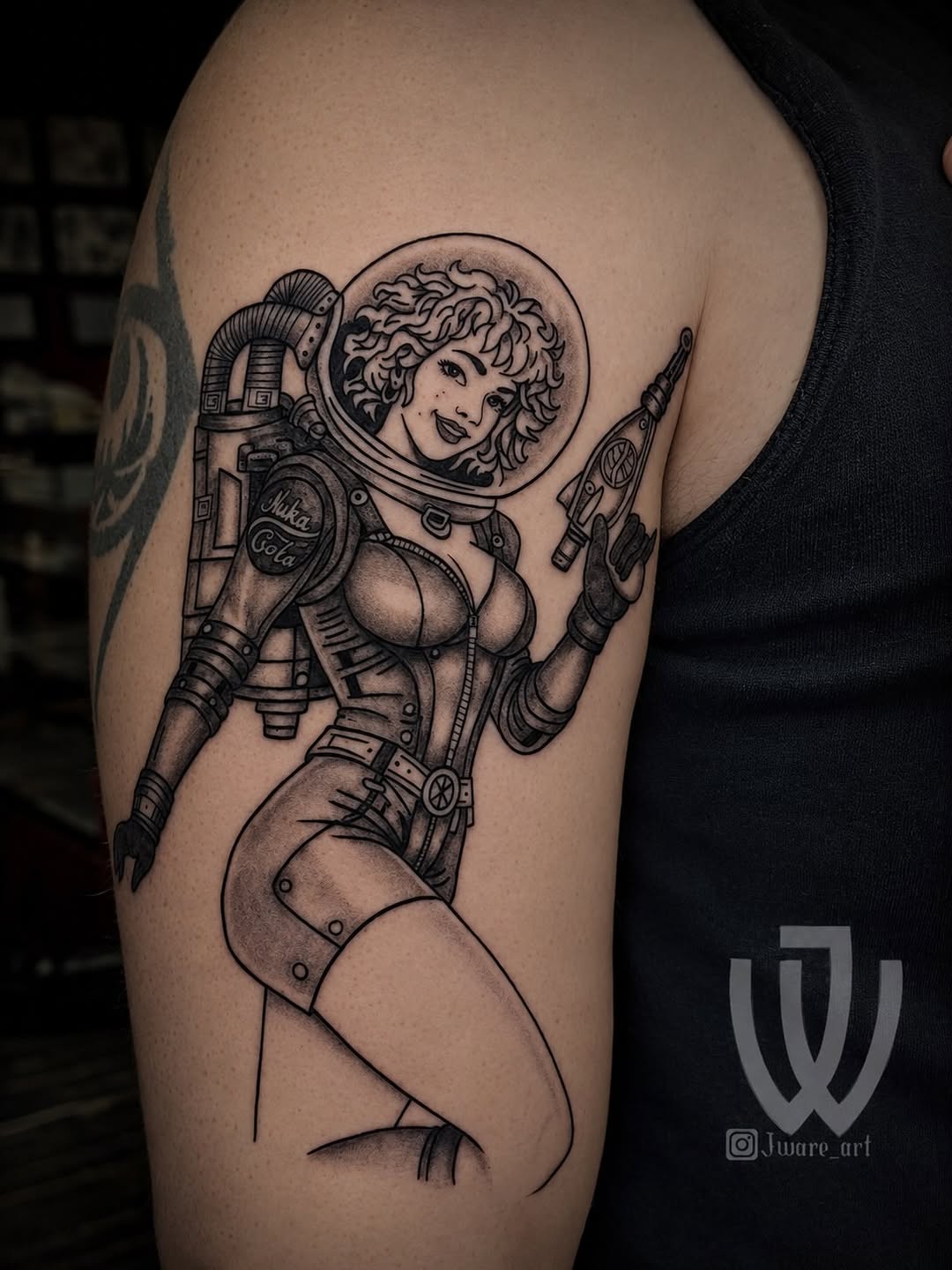 Tattoo by @jware_art — black_and_grey