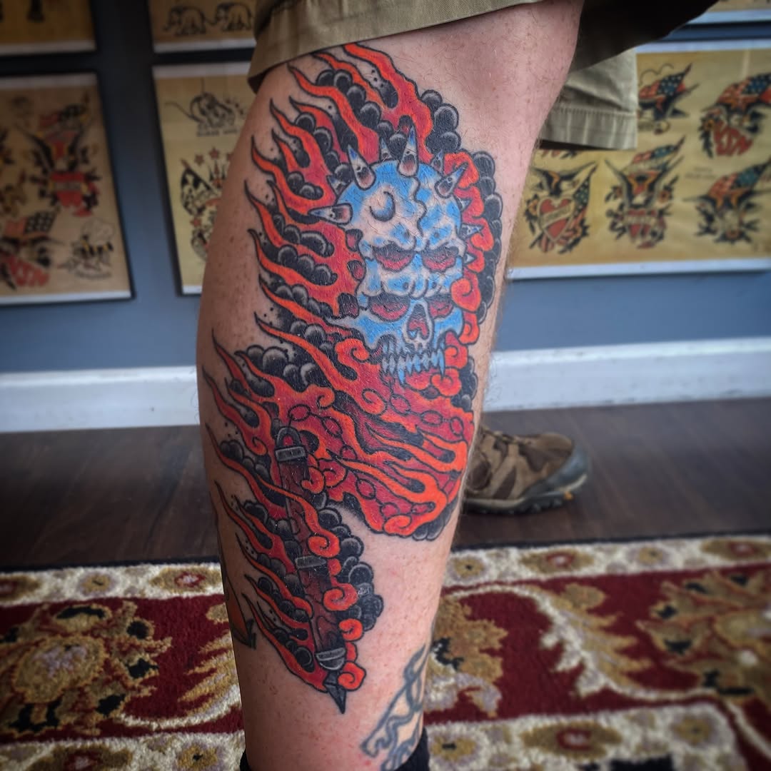 Tattoo by @deathoner727 — american_traditional, illustrative