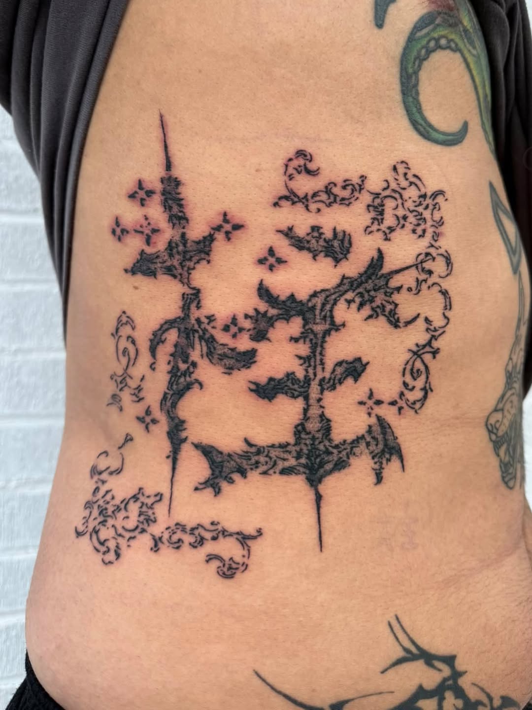 Tattoo by @mitch_soup — blackwork, ornamental