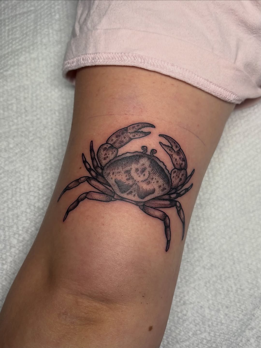 Tattoo by @torielyceart — black_and_grey, realism