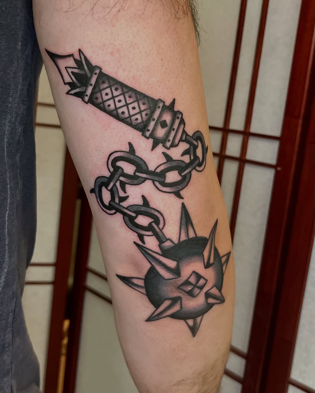 Tattoo by @sly.tri — american_traditional, illustrative