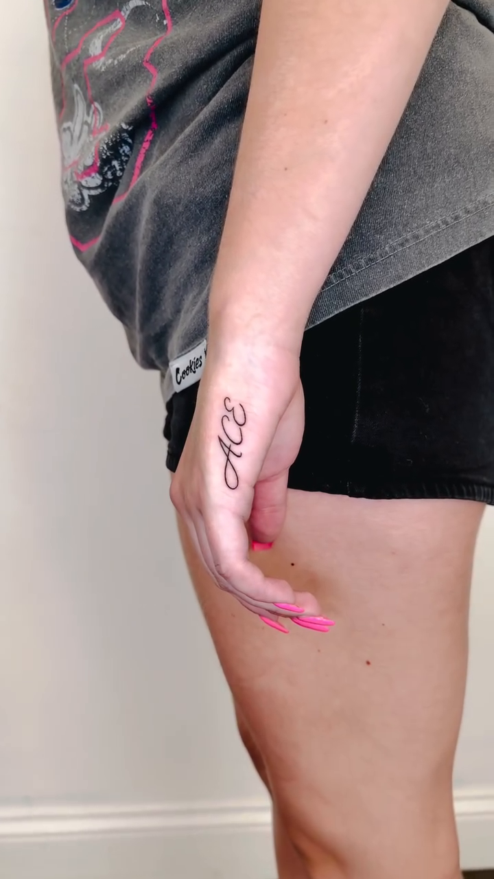 Tattoo by @tattoosbyalice โ fine_line, lettering_script