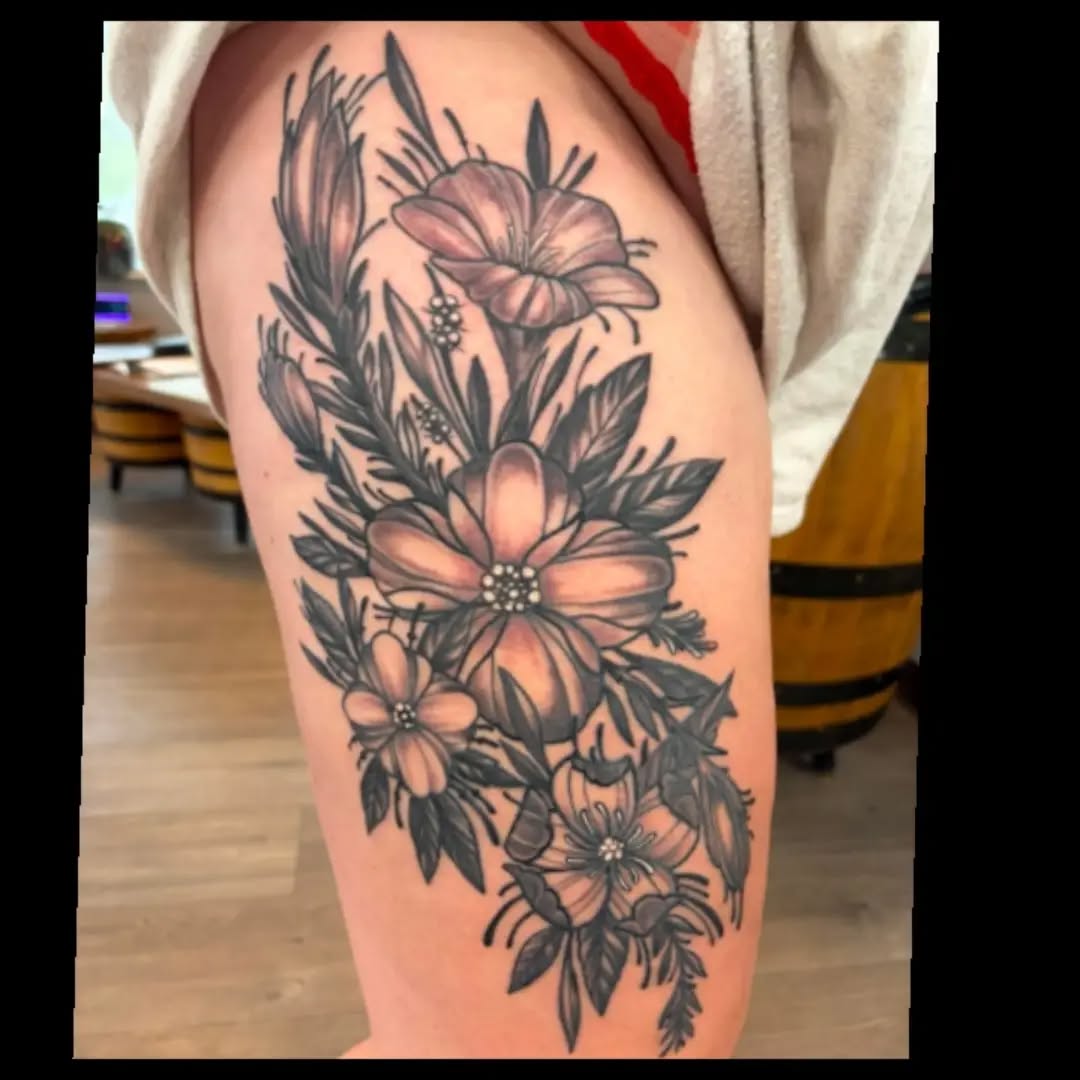 Tattoo by @nathanbauerart — black_and_grey, fine_line