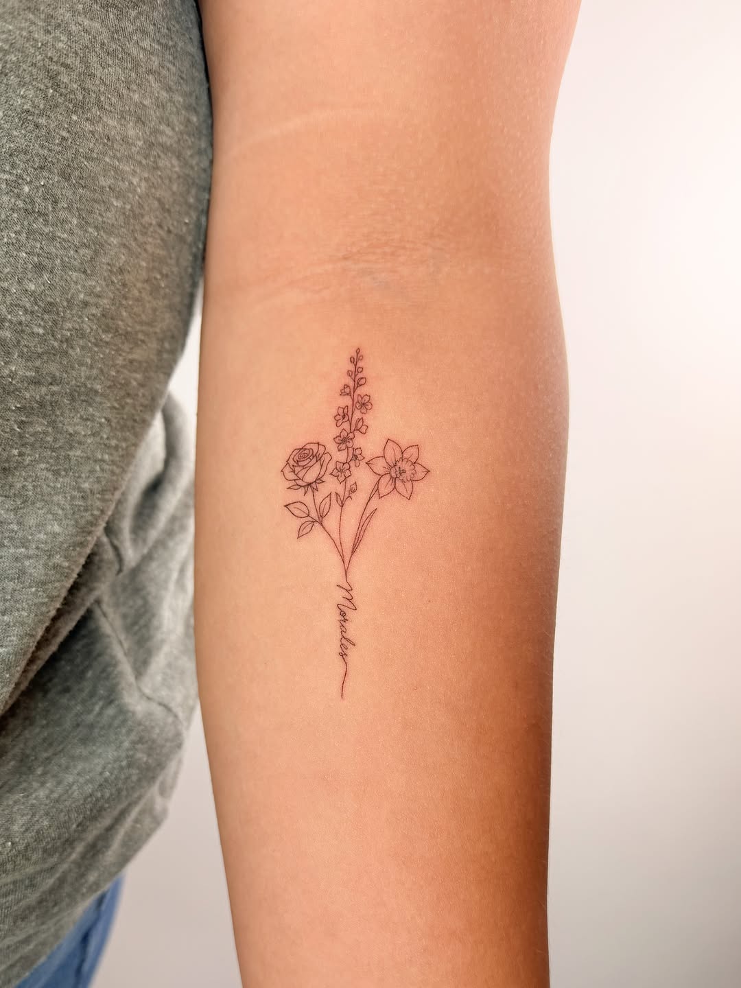 Tattoo by @mjae.inked — fine_line, lettering_script