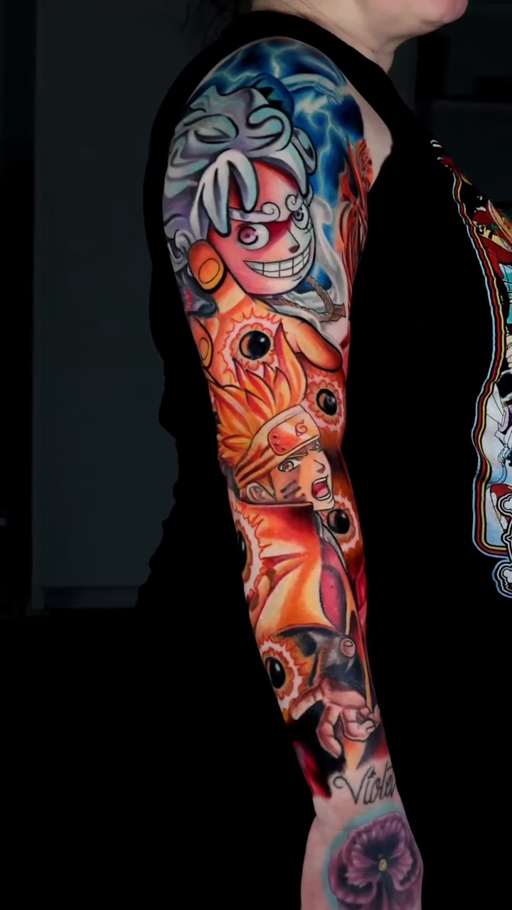 Tattoo by @xcalibertattoo — anime, trash_polka