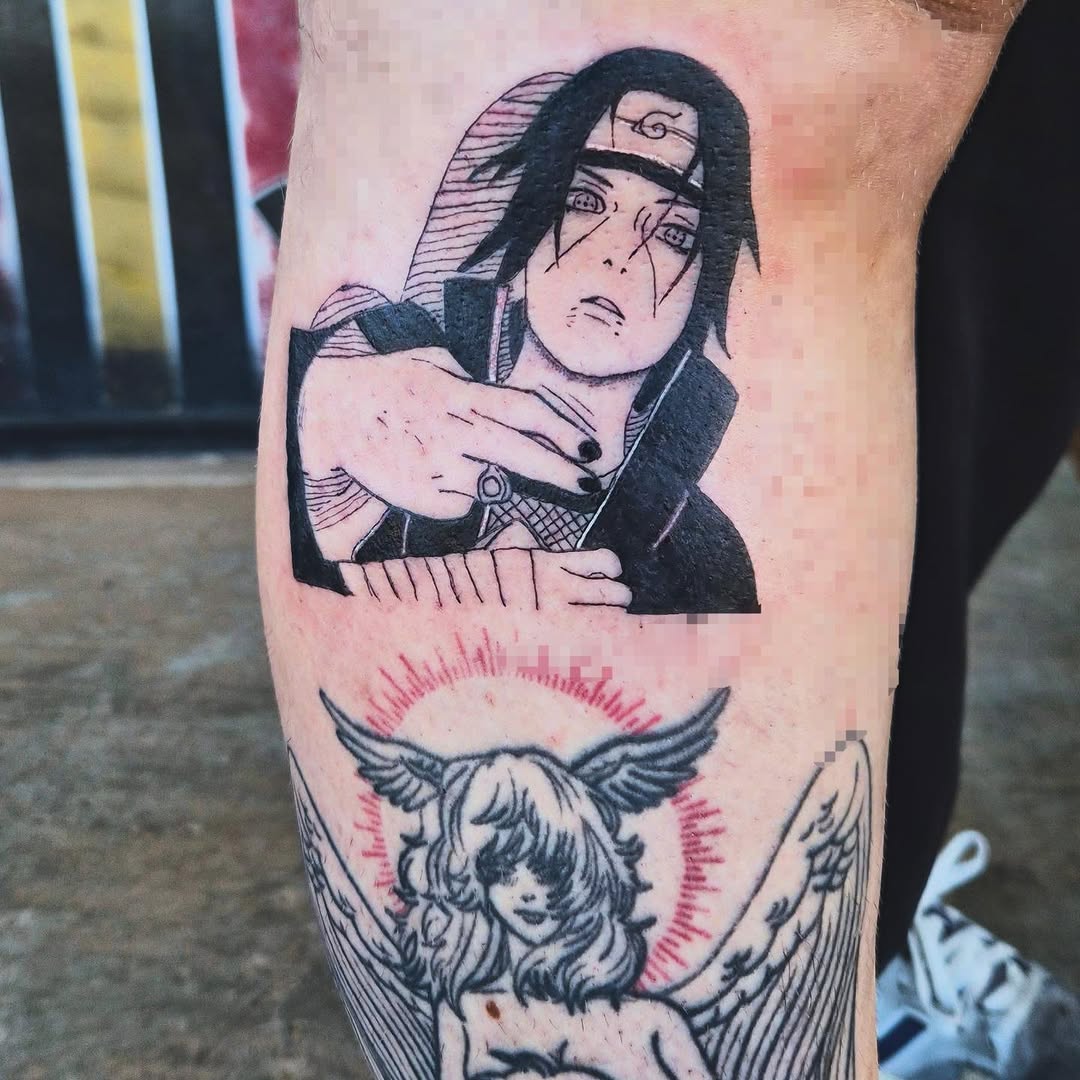 Tattoo by @cielleope_inks — illustrative, anime