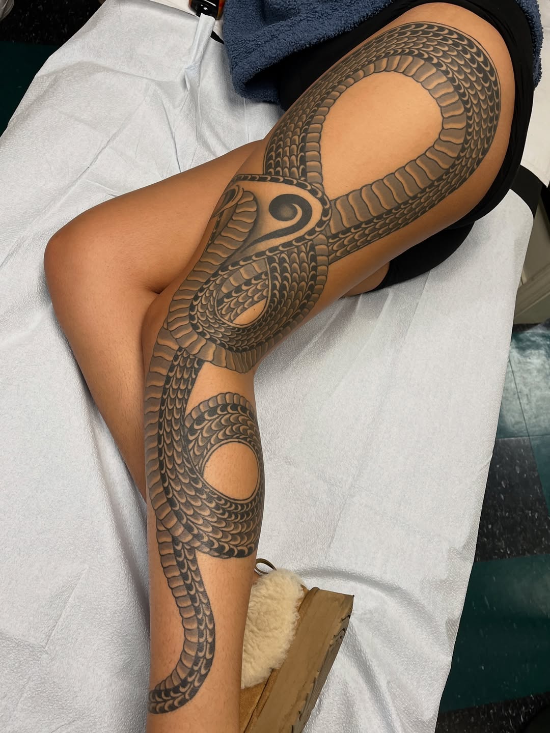 Tattoo by @abbeyruthtattoo — blackwork, illustrative