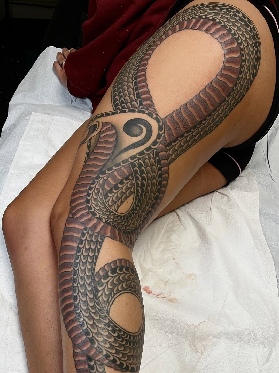 Tattoo by @abbeyruthtattoo — japanese_irezumi, black_and_grey