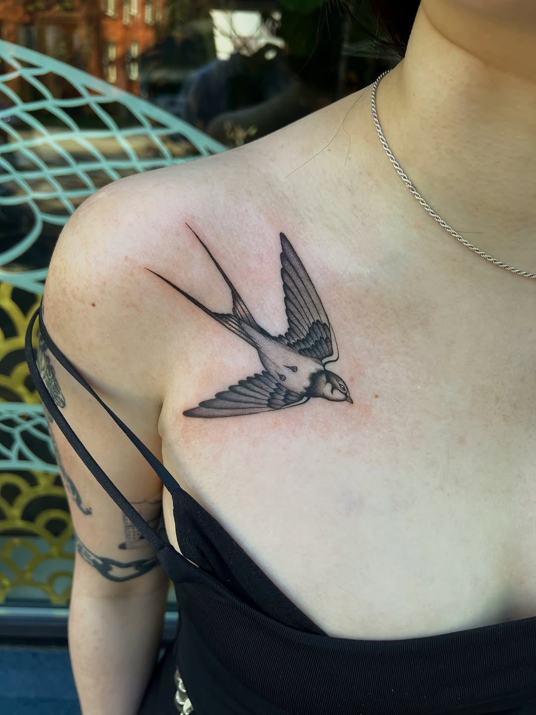 Tattoo by @mickeyycarlisle — fine_line, black_and_grey