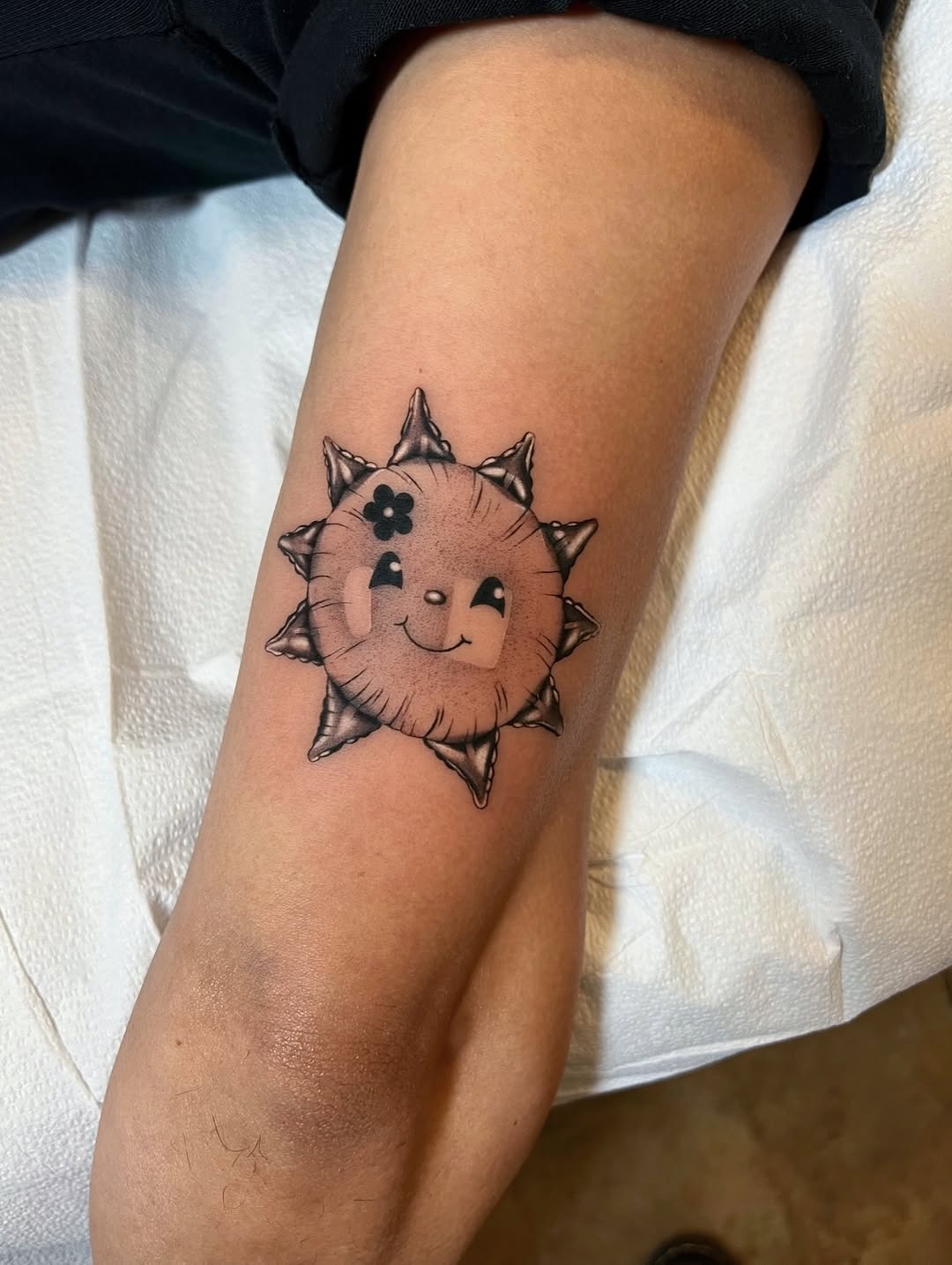Tattoo by @mickeyycarlisle — new_school, black_and_grey