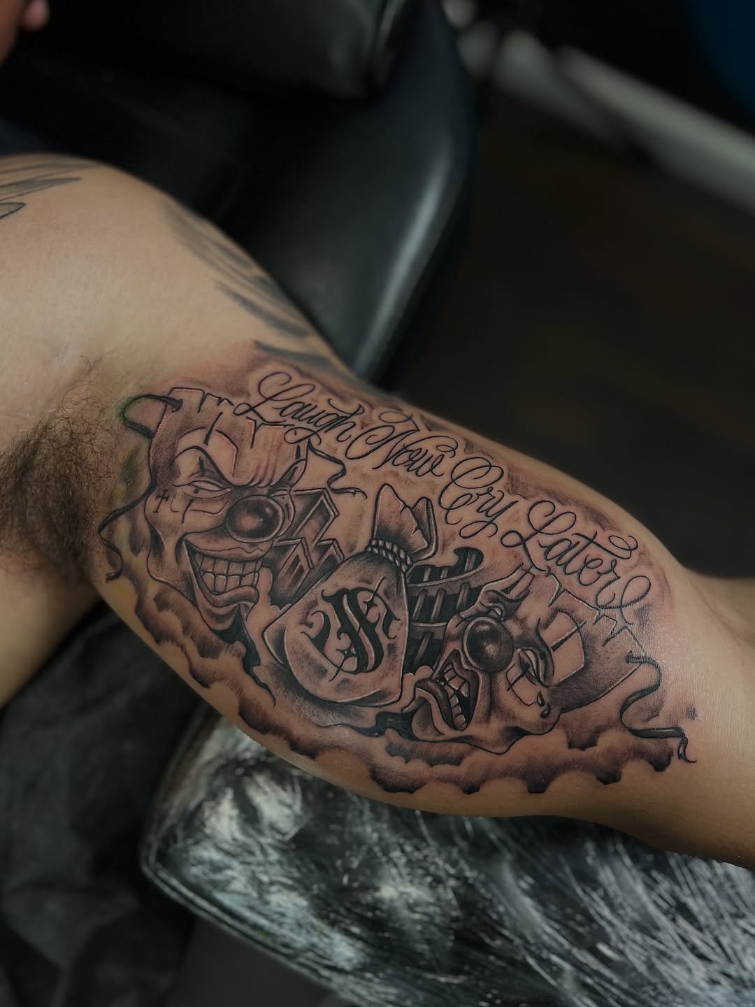 Tattoo by @samg_tat2s — chicano, lettering_script