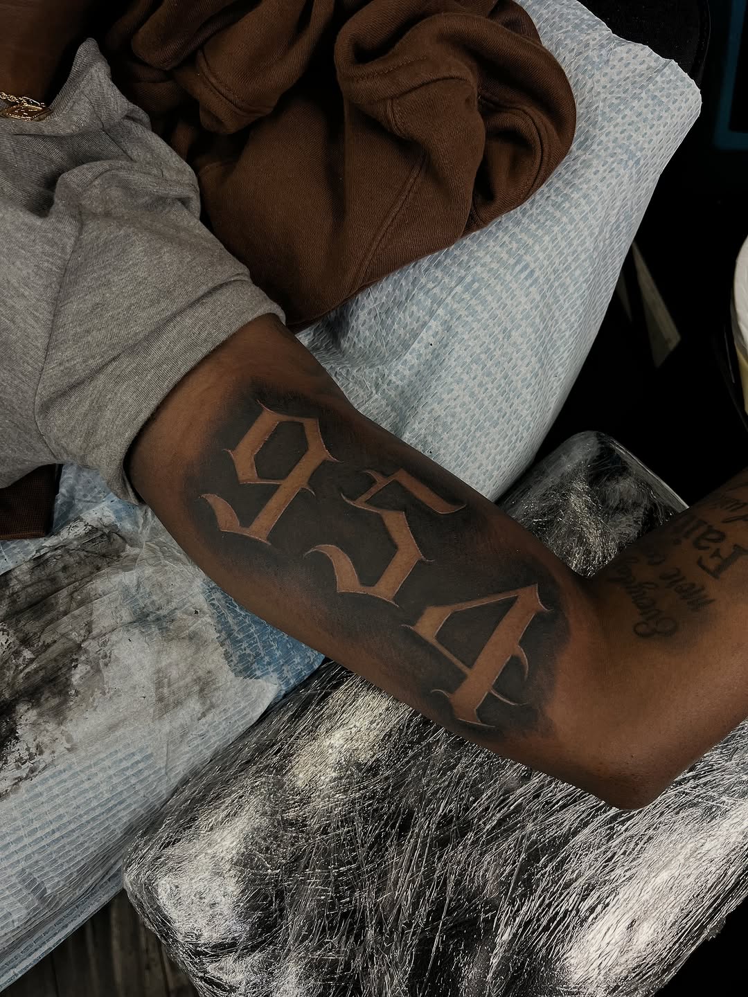 Tattoo by @samg_tat2s — lettering_script, black_and_grey