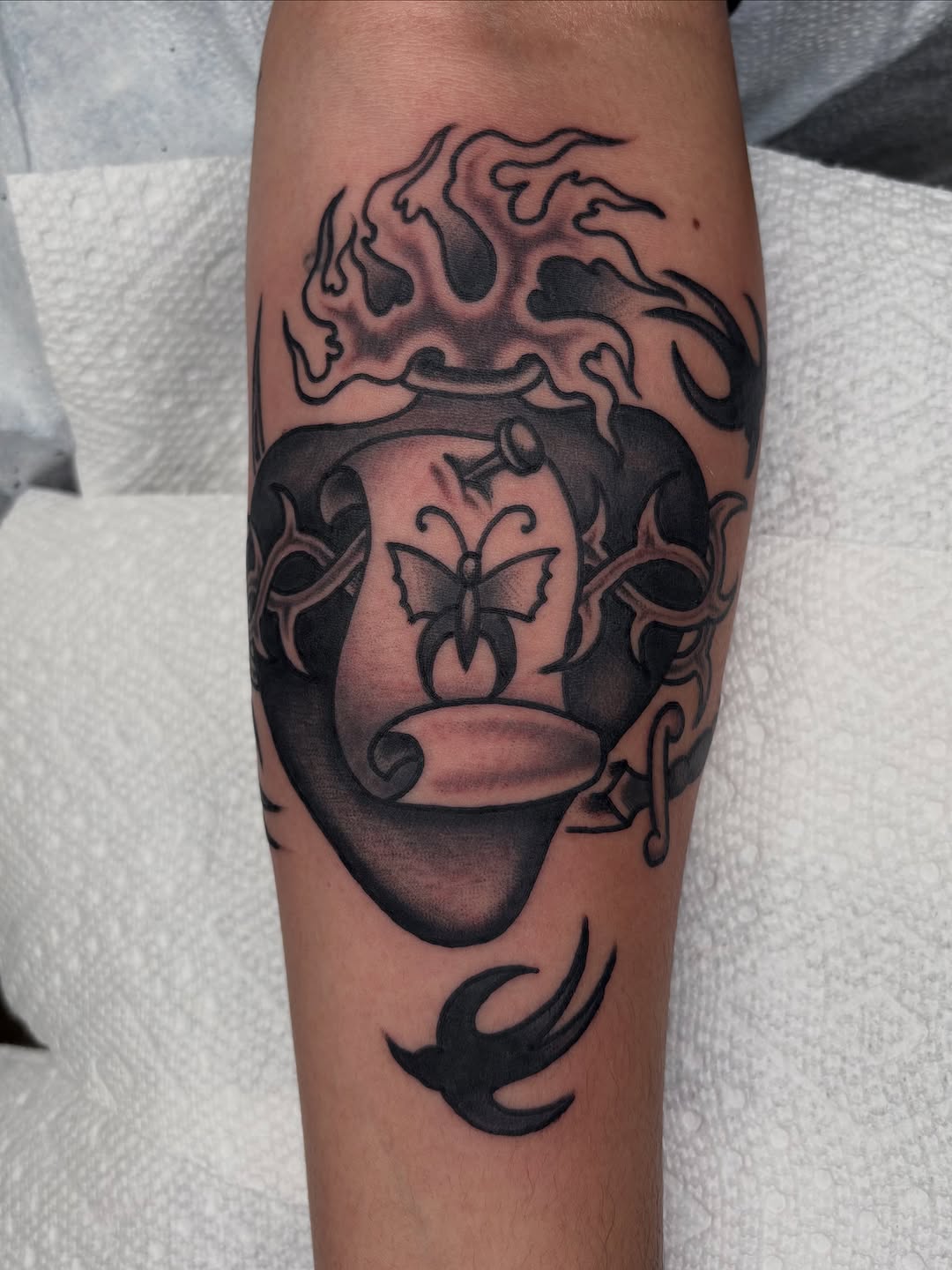 Tattoo by @cameron.tattoos — black_and_grey