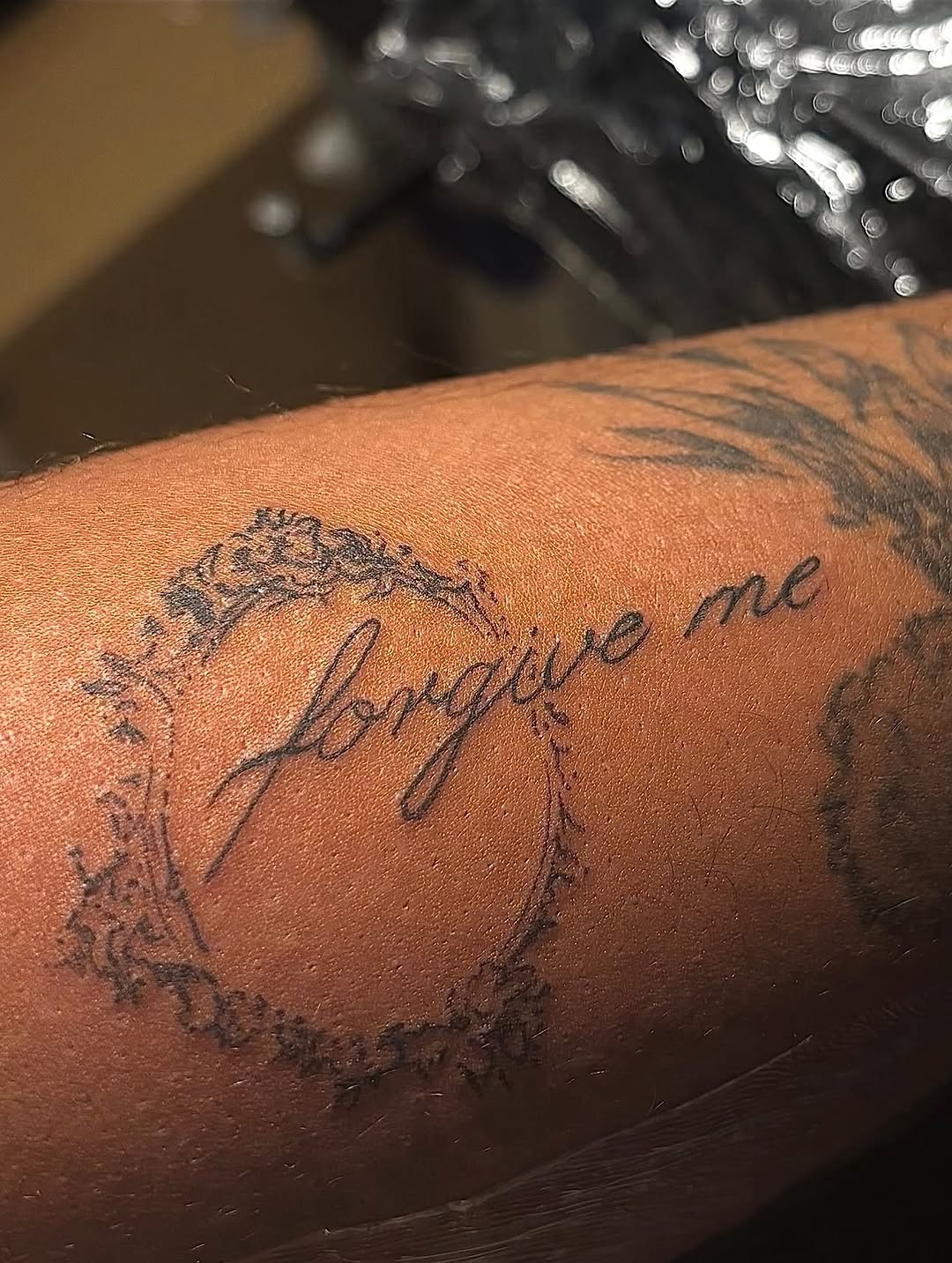 Tattoo by @skorpioink — lettering_script, fine_line