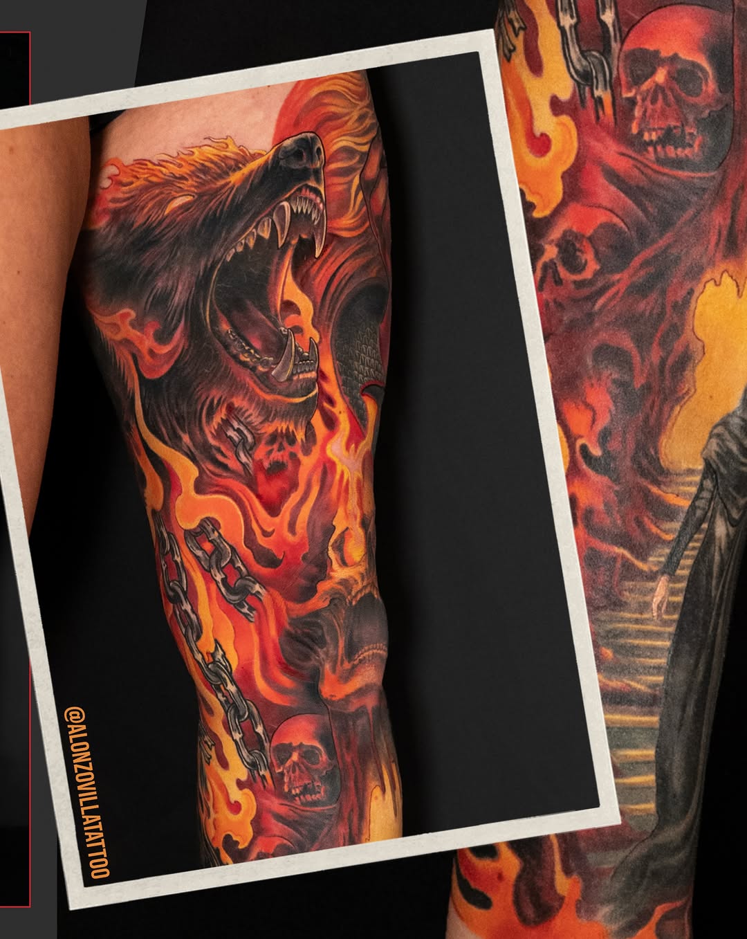 Tattoo by @alonzovillatattoo — dark_realism