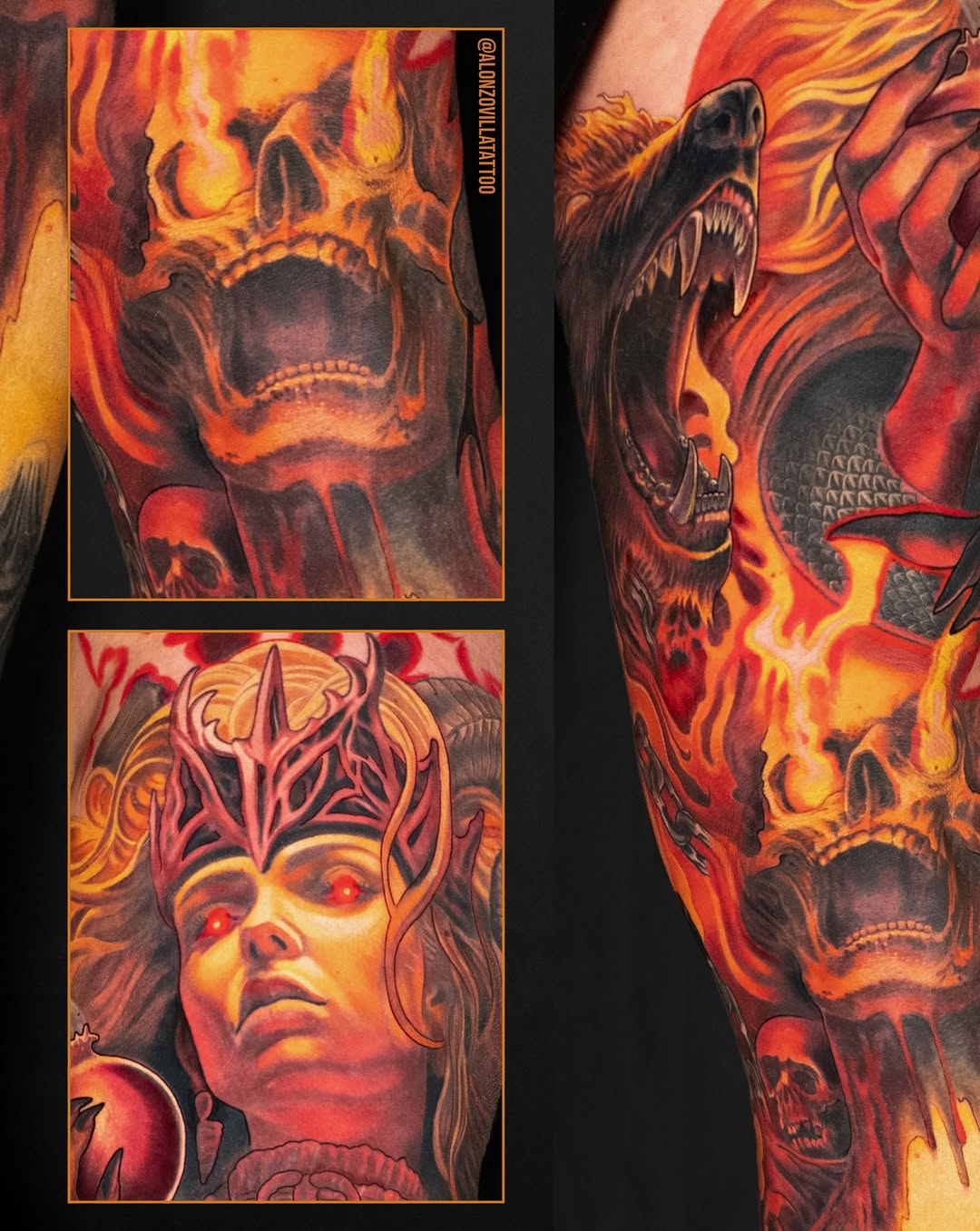 Tattoo by @alonzovillatattoo — realism, dark_realism