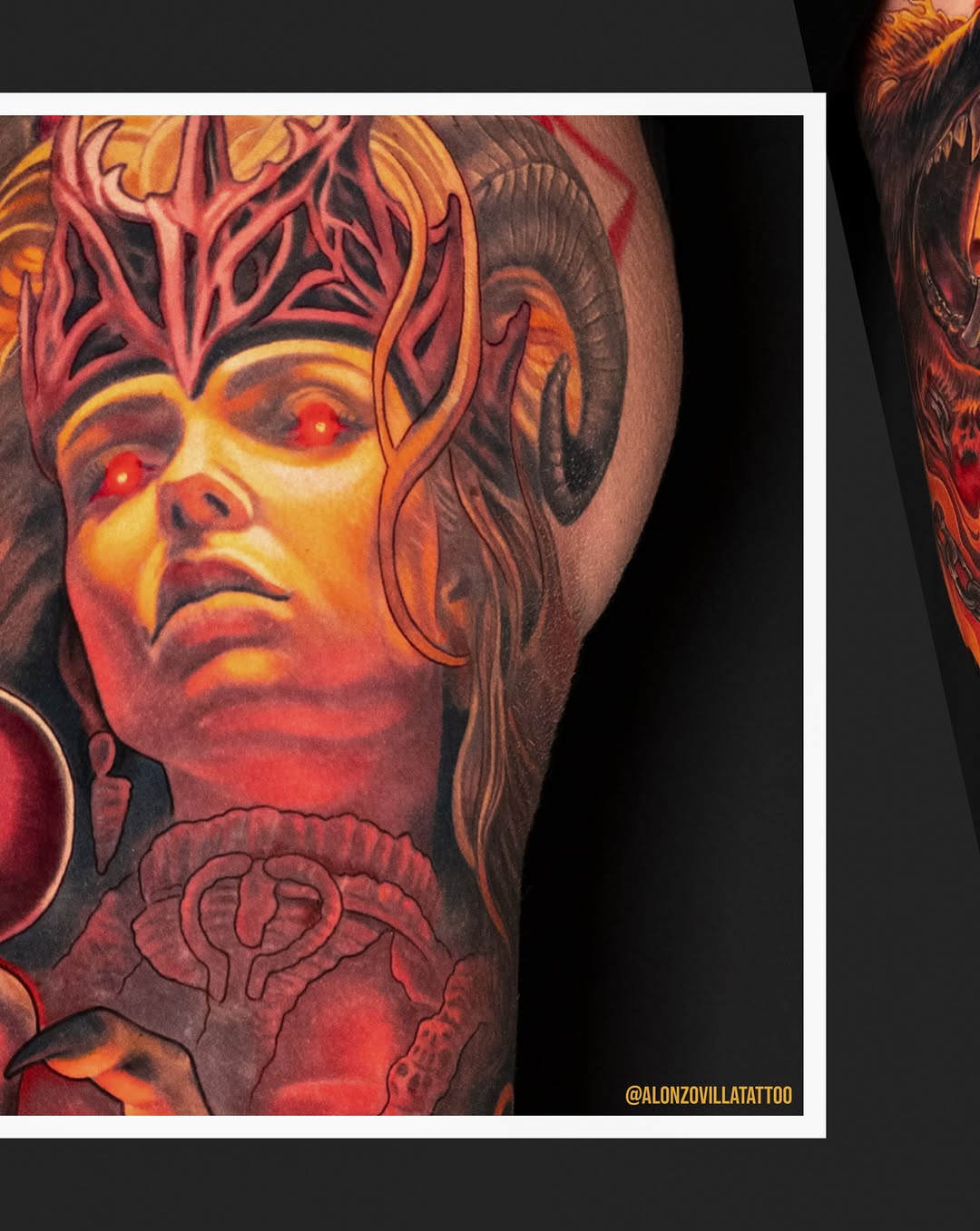 Tattoo by @alonzovillatattoo — realism, dark_realism