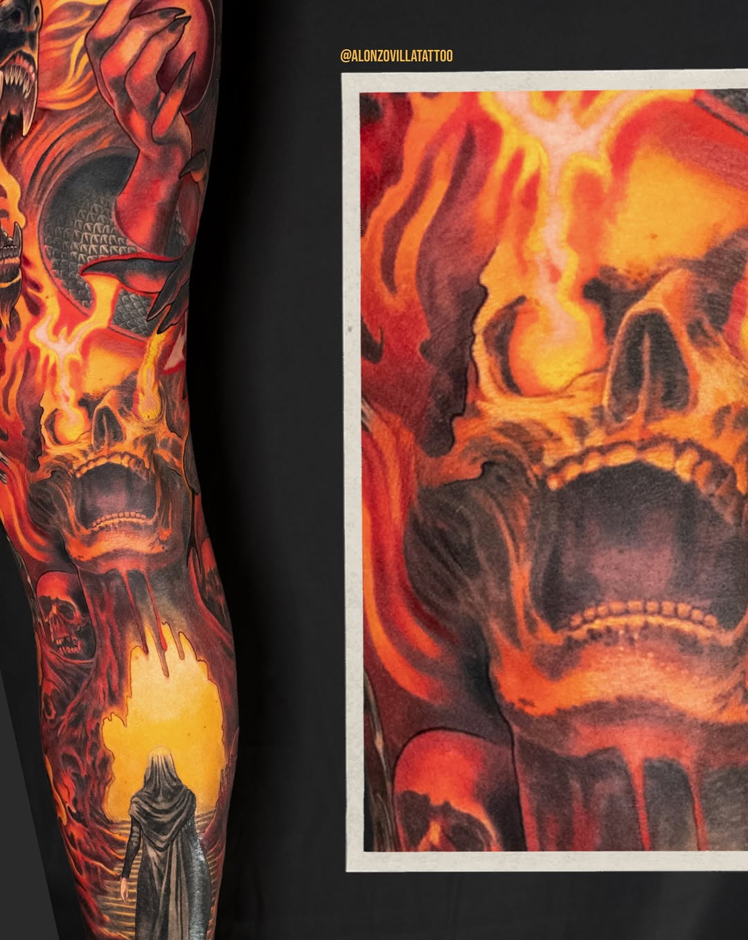 Tattoo by @alonzovillatattoo — dark_realism
