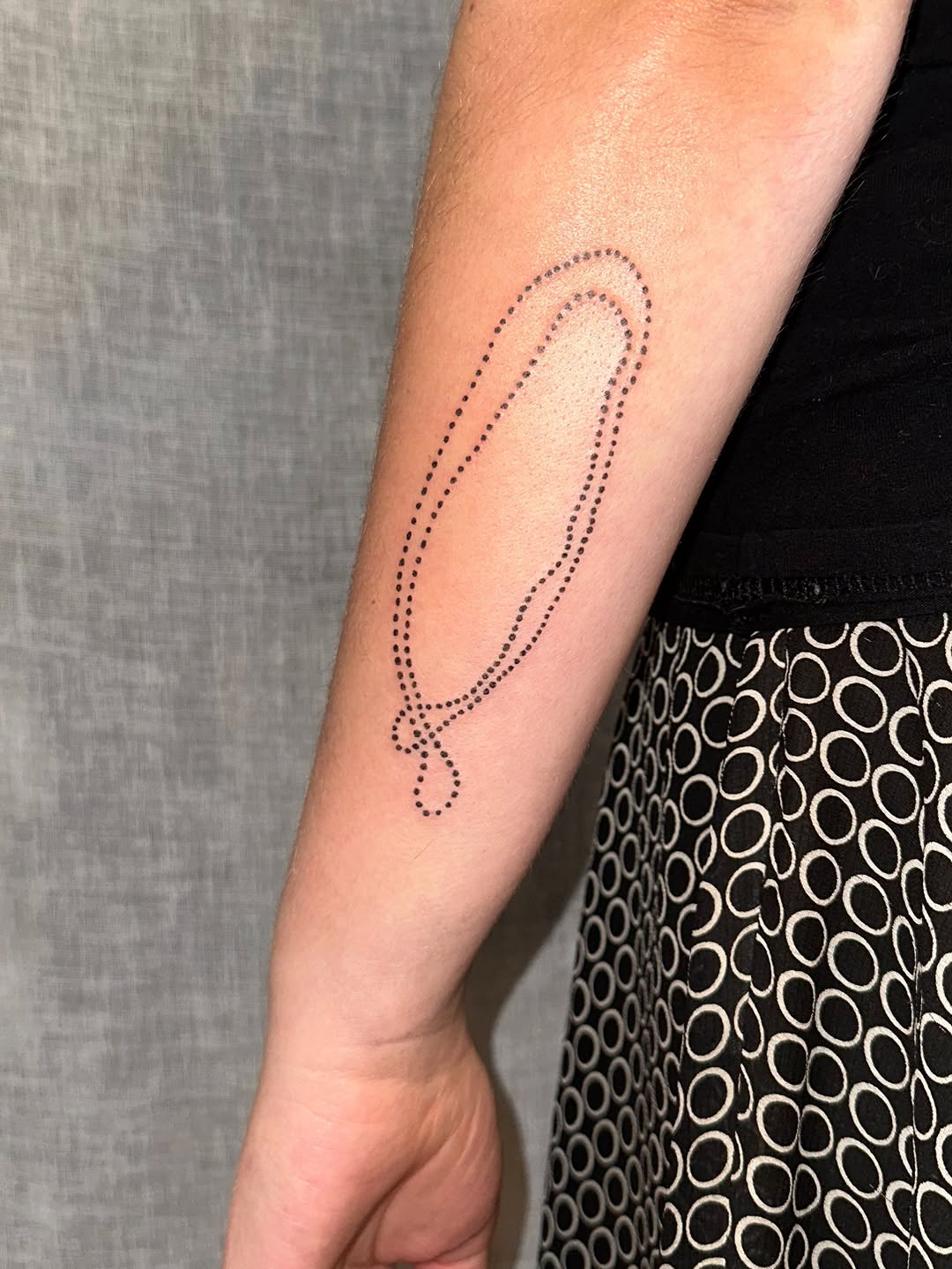 Tattoo by @pokingyousoftly — dotwork, minimalist