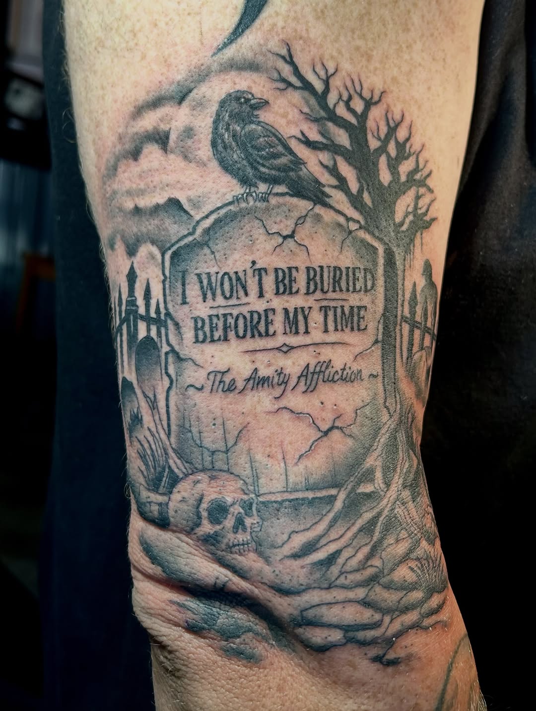 Tattoo by @darklord_665 — black_and_grey