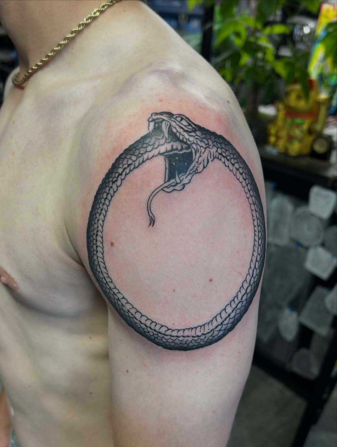 Tattoo by @darklord_665 — blackwork