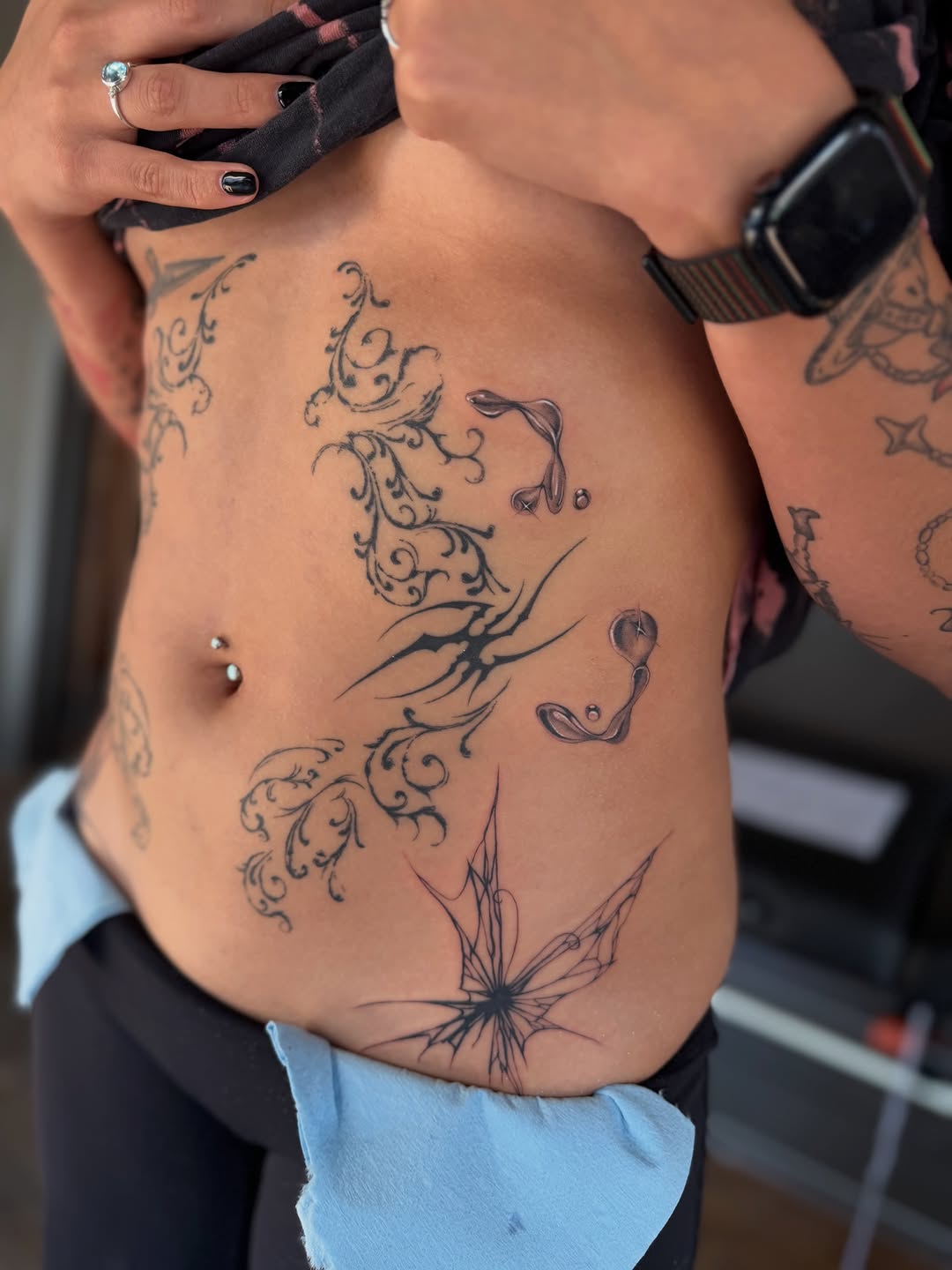 Tattoo by @lilztatz — blackwork, ornamental