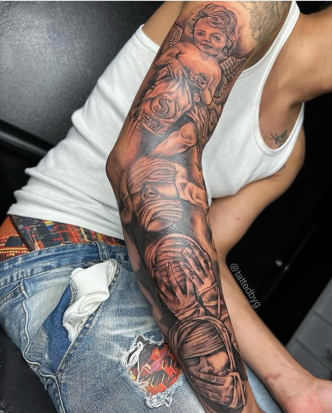 Tattoo by @tatteedbygg — black_and_grey, realism