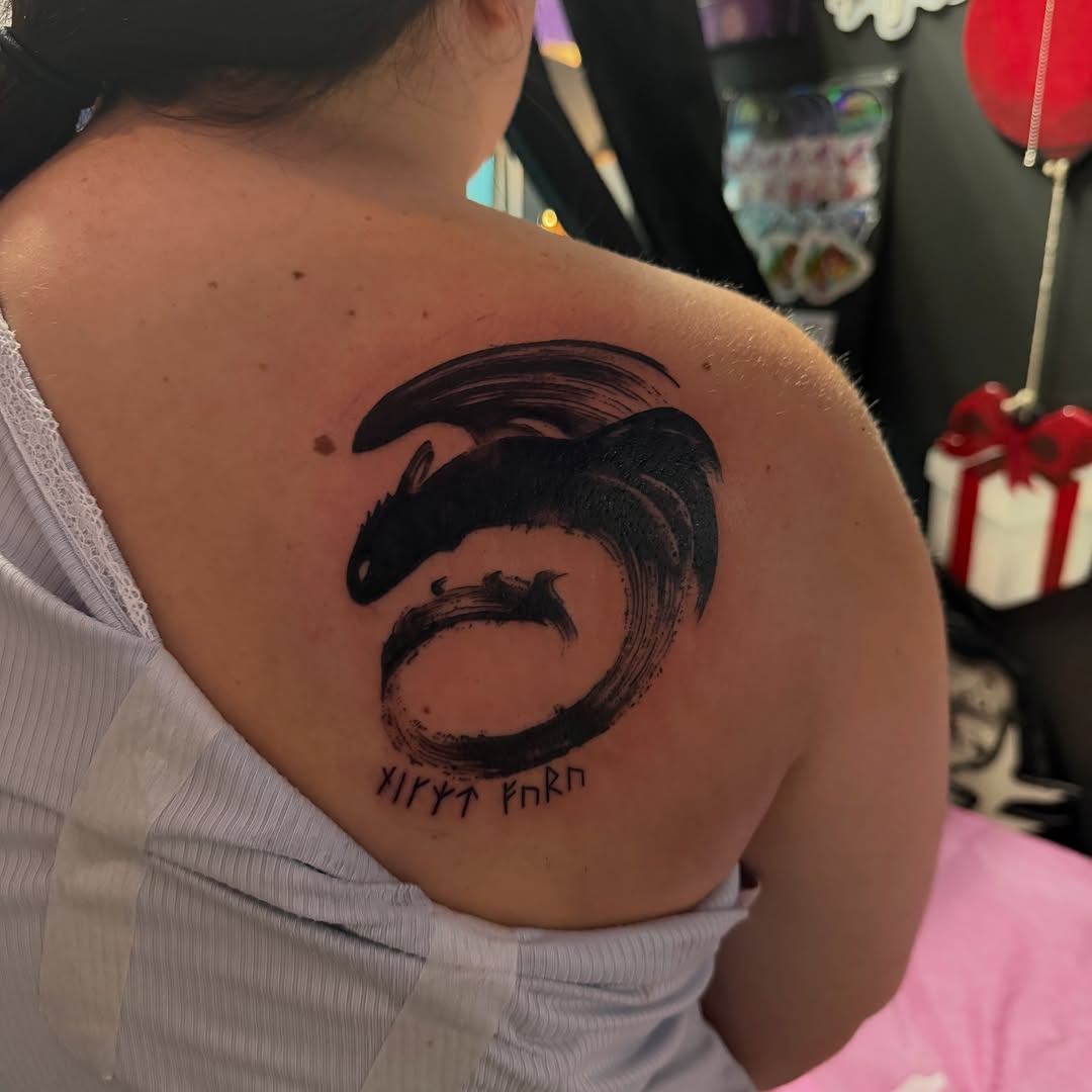 Tattoo by @sinfulwaifu β blackwork, lettering_script