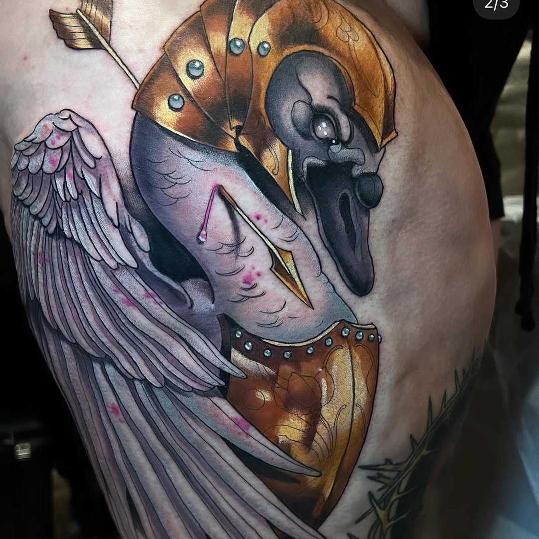 Tattoo by @ladysharktattoos — neo_traditional, realism
