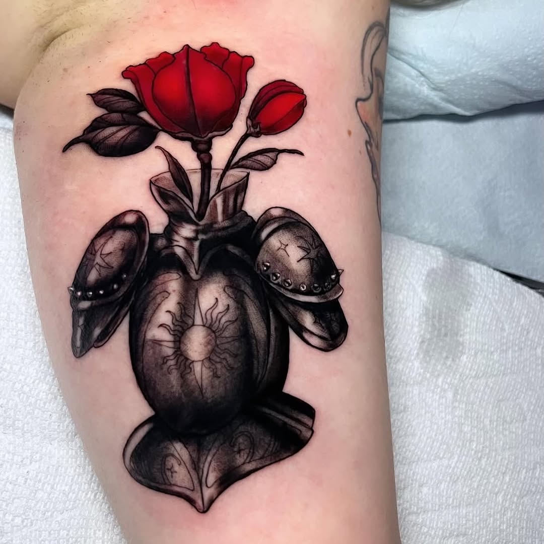 Tattoo by @ladysharktattoos — black_and_grey, realism