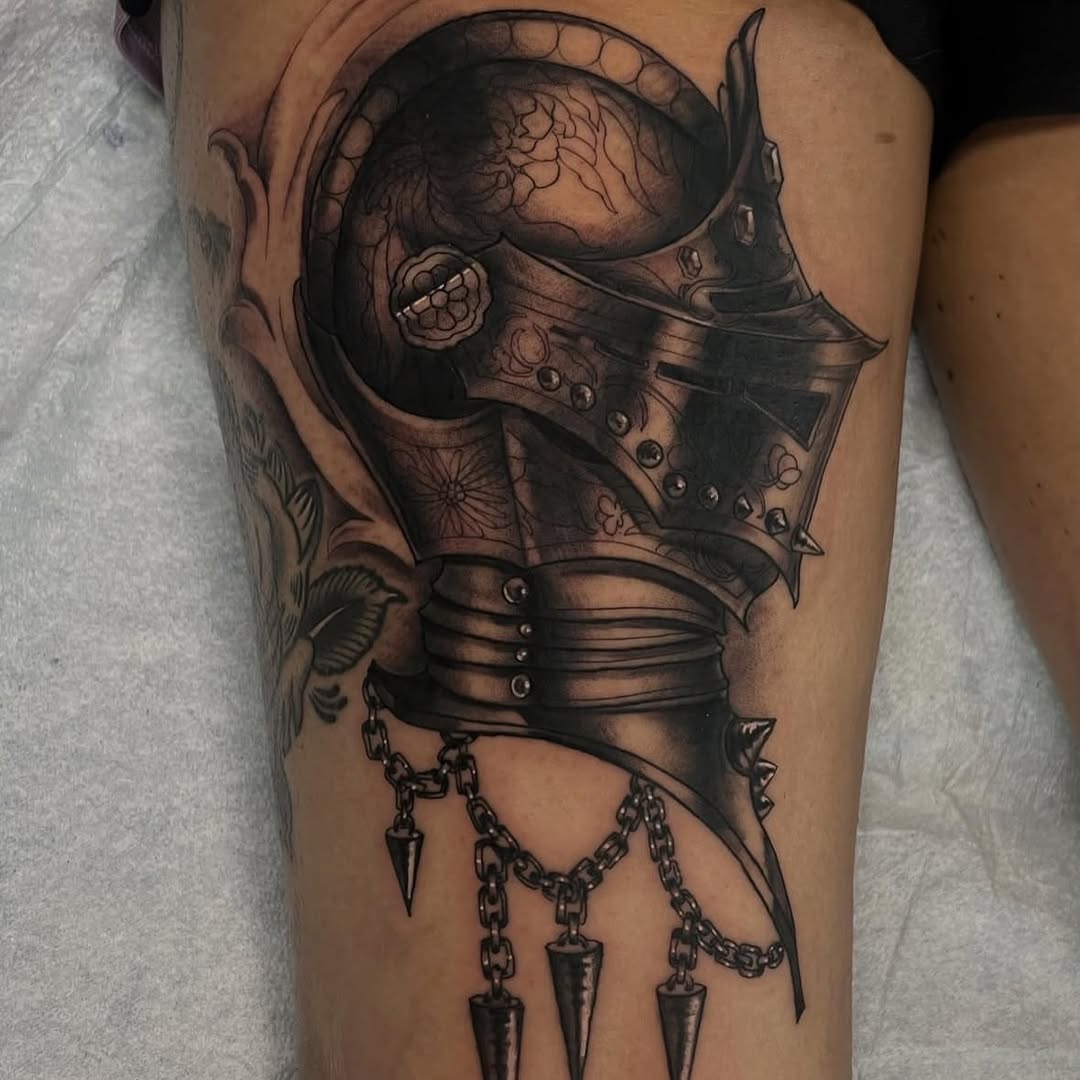 Tattoo by @ladysharktattoos — realism, black_and_grey