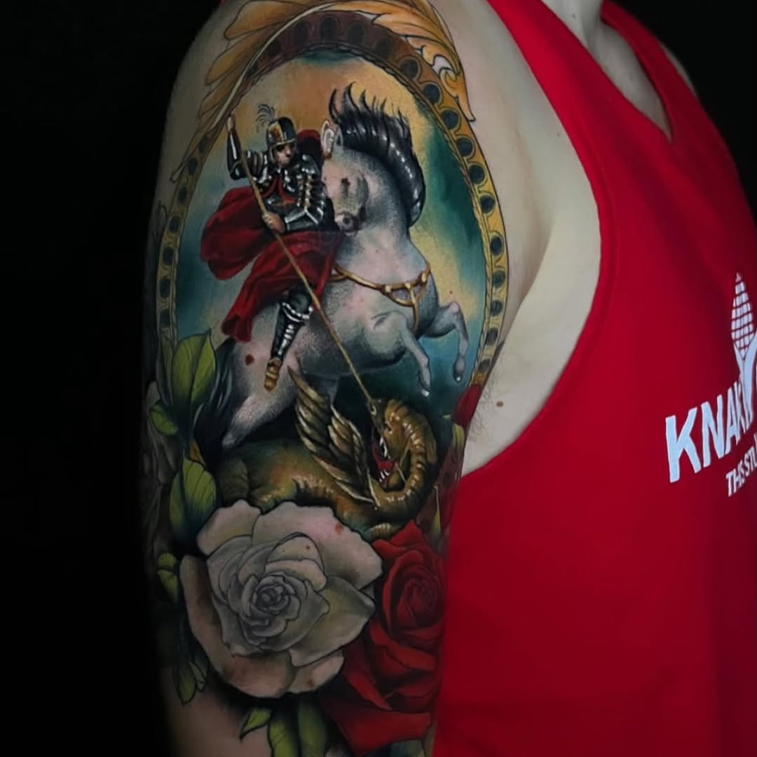 Tattoo by @ladysharktattoos — realism, neo_traditional
