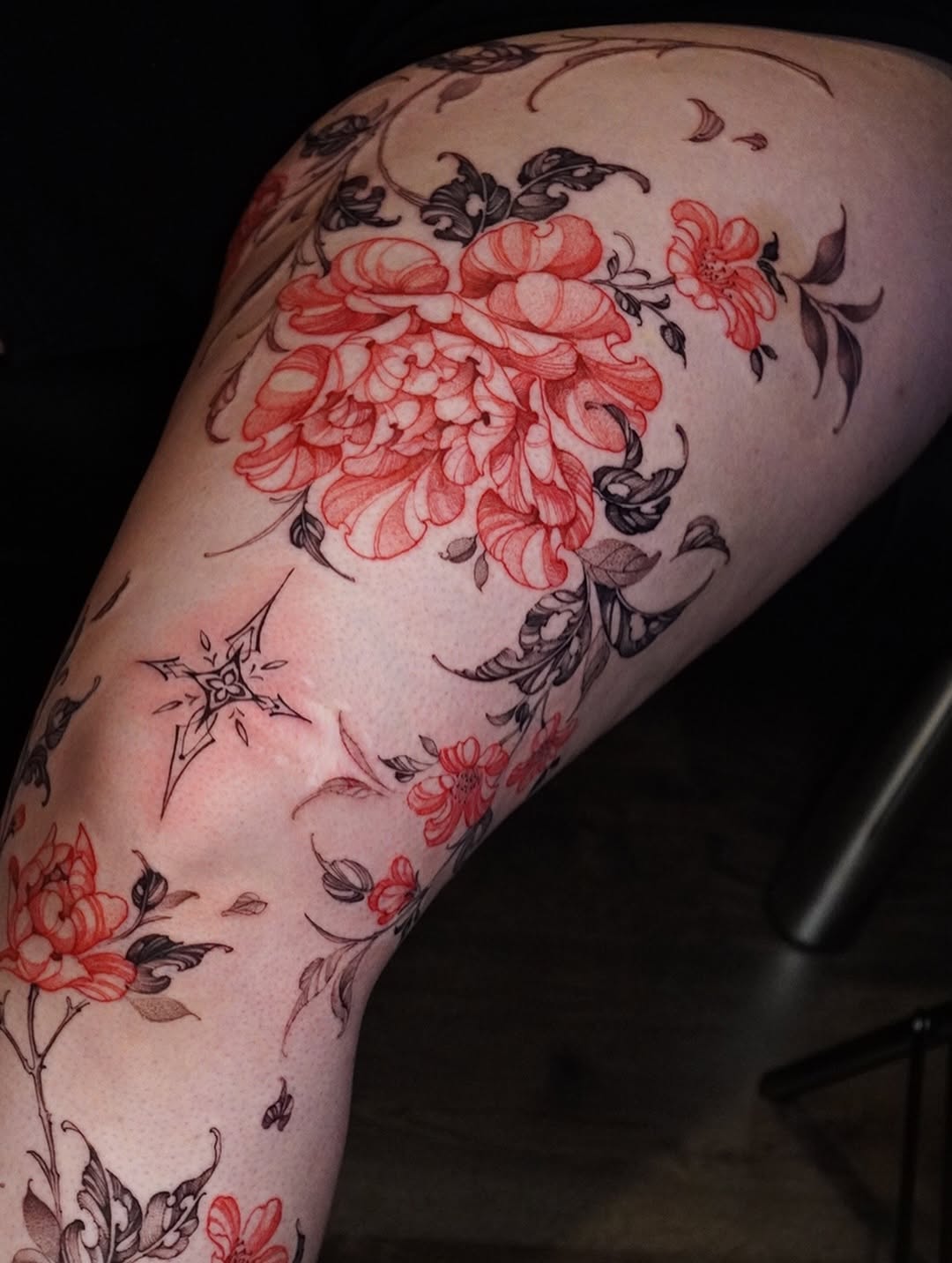 Tattoo by @huynhle_tattoo — black_and_grey