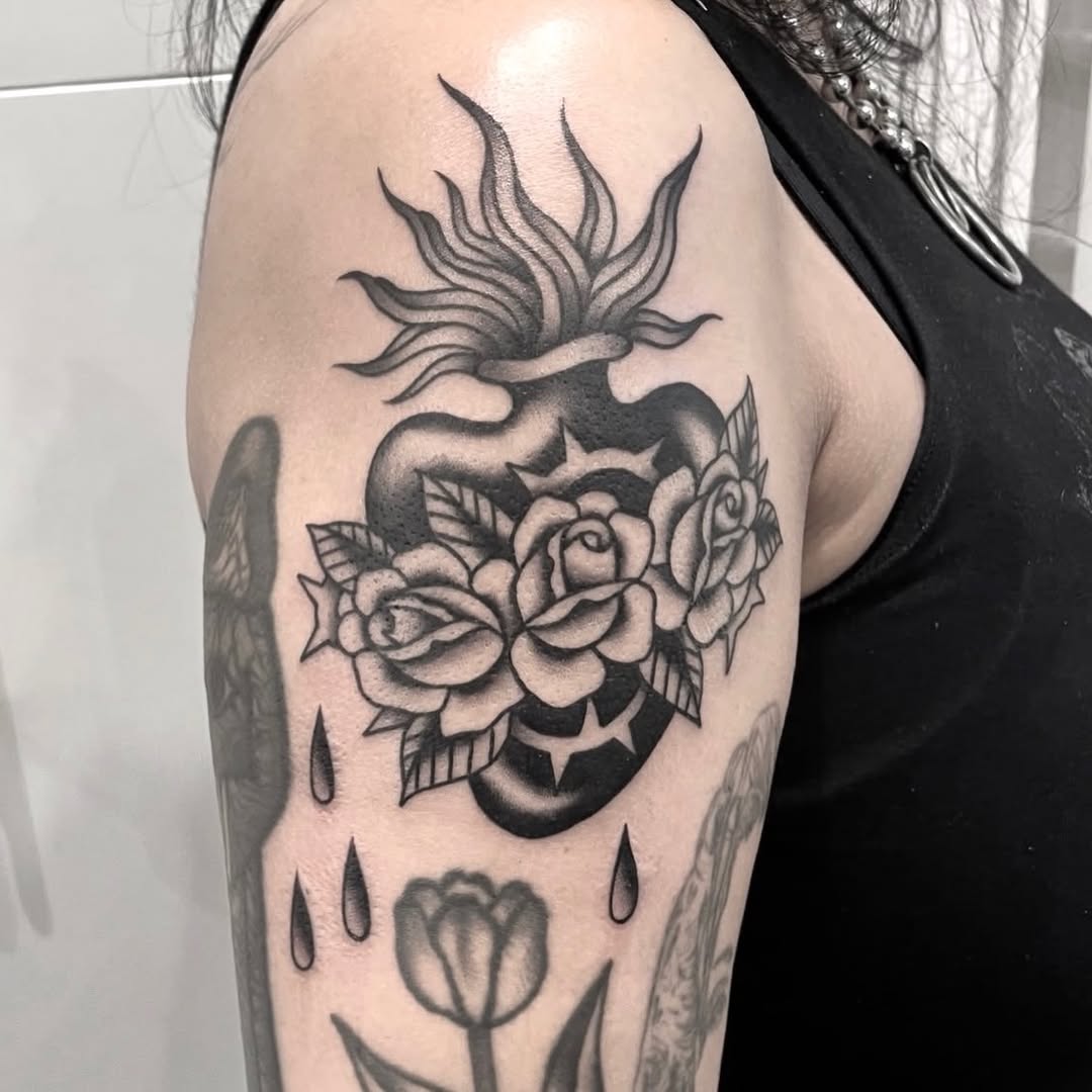 Tattoo by @dakotatattoo — american_traditional, black_and_grey