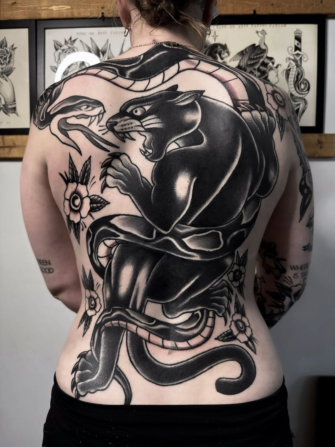 Tattoo by @travstattoos — american_traditional, blackwork