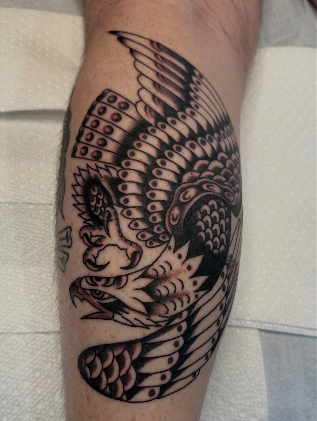 Tattoo by @lingerfeldtx — american_traditional, illustrative