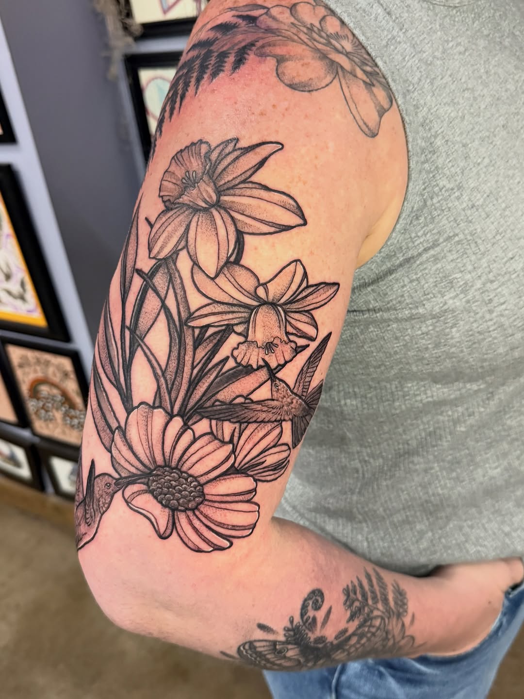 Tattoo by @britter_tattoos — black_and_grey, fine_line