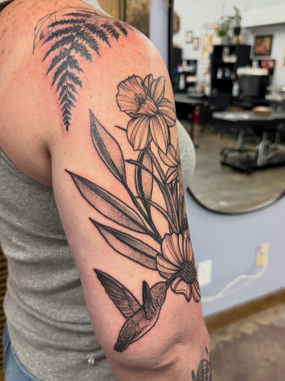 Tattoo by @britter_tattoos — black_and_grey, dotwork