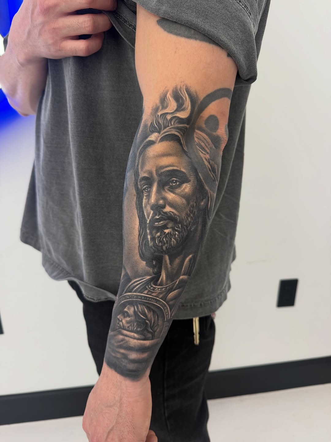 Tattoo by @la.wry โ realism, black_and_grey