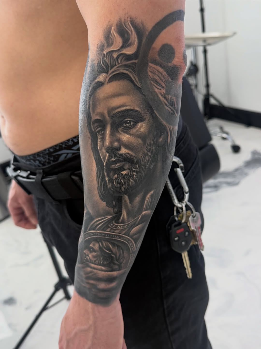 Tattoo by @la.wry โ realism, black_and_grey