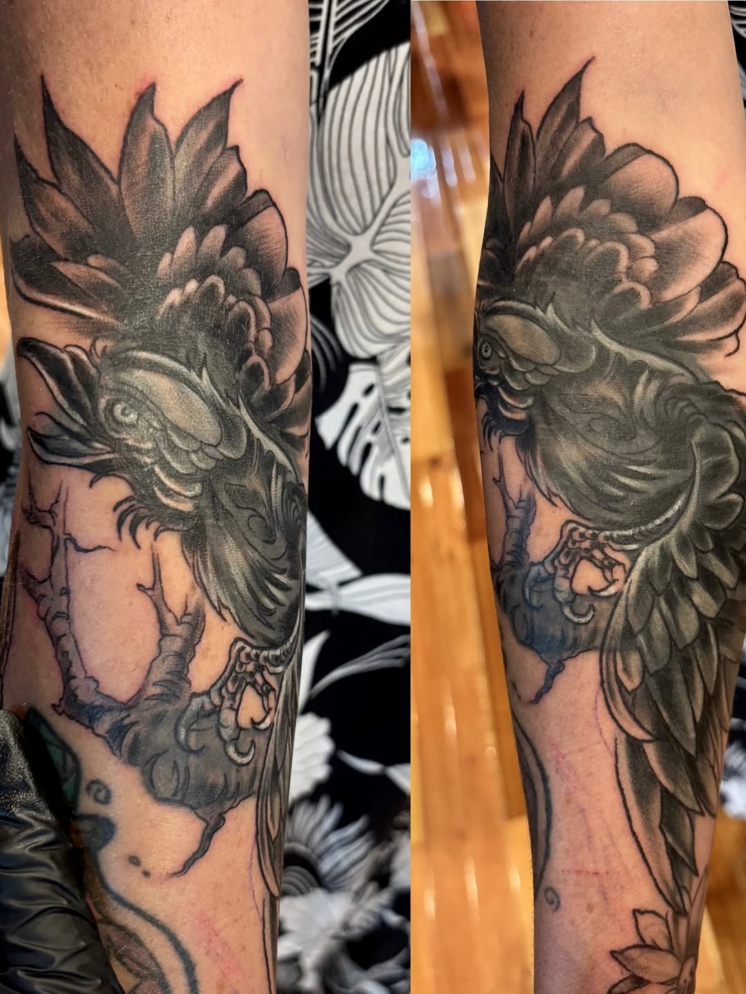 Tattoo by @komfort — black_and_grey, realism