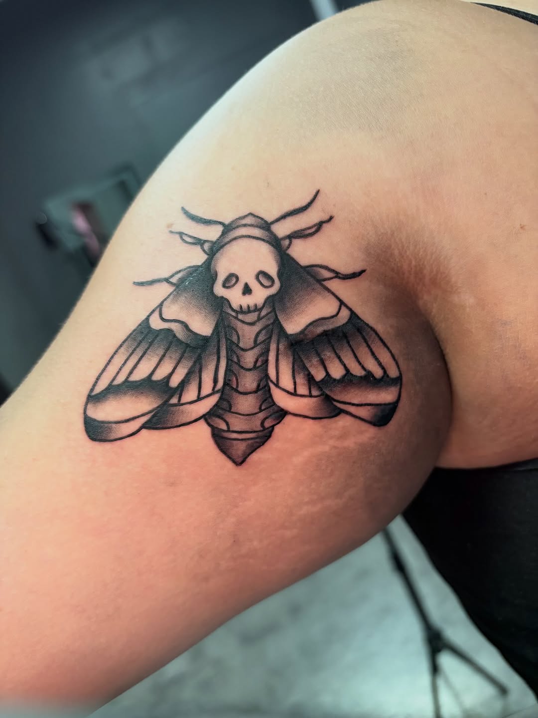 Tattoo by @dulzura.inks — american_traditional, black_and_grey