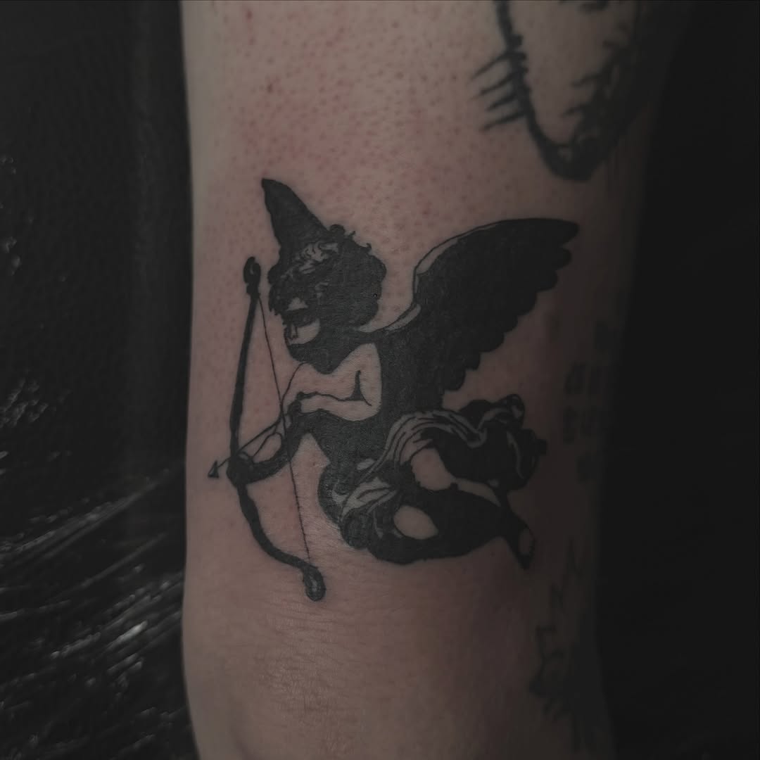 Tattoo by @jordystrange — blackwork, illustrative